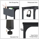 Rolanstar Computer Desk with Power Outlet, Side Storage Bag and Iron Hooks 55 Inch