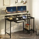 Rolanstar Computer Desk with Power Outlet, Keyboard Tray and Monitor Stand 55 Inch