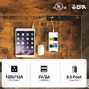 Rolanstar Computer Desk with Power Outlet, Keyboard Tray and Monitor Stand 55 Inch