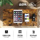 Rolanstar Narrow End Table with Wooden Drawers and USB Ports & Power Outlets