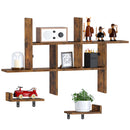 Rolanstar Floating Shelf, Wall Mounted 4 Cube Intersecting Floating Shelf