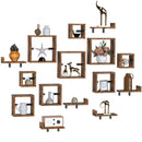 Rolanstar Floating Shelves, Wall Mounted Cube Shelves, Set of 3