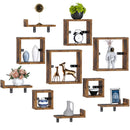 Rolanstar Floating Shelves, Wall Mounted Cube Shelves, Set of 2