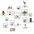 Rolanstar Floating Shelves, Wall Mounted Cube Shelves, Set of 3