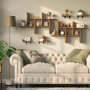 Rolanstar Floating Shelf, Wall Mounted 4 Cube Intersecting Floating Shelf