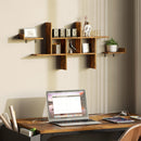 Rolanstar Floating Shelf, Wall Mounted 4 Cube Intersecting Floating Shelf Set of 2