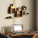 Rolanstar Floating Shelves, Wall Mounted Cube Shelves, Set of 3