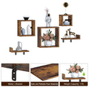 Rolanstar Floating Shelves, Wall Mounted Cube Shelves