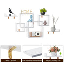 Rolanstar Wall Mounted 4 Cube Intersecting Floating Shelf