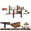 Rolanstar Floating Shelf, Wall Mounted 4 Cube Intersecting Floating Shelf