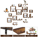 Rolanstar Floating Shelves, Wall Mounted Cube Shelves, Set of 3