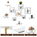 Rolanstar Floating Shelves, Wall Mounted Cube Shelves, Set of 2