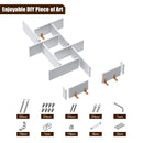 Rolanstar Floating Shelf, Wall Mounted 4 Cube Intersecting Floating Shelf Set of 2