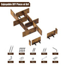 Rolanstar Floating Shelf, Wall Mounted 4 Cube Intersecting Floating Shelf Set of 2