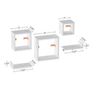 Rolanstar Floating Shelves, Wall Mounted Cube Shelves, Set of 2