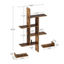 Rolanstar Floating Shelf, Wall Mounted 4 Cube Intersecting Floating Shelf