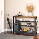 Rolanstar 4-Tier Shoe Rack with Non-woven Storage Bin and Side Bag