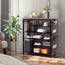 Rolanstar 6-Tier Shoe Rack with Non-woven Storage Bin and Side Bag