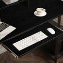 Rolanstar Computer Desk with Hutch and Keyboard Tray, 55" Office Desk with Storage Shelves, Studying Writing Desk Workstation for Home Office, Black