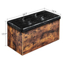 Rolanstar Storage Bench, Bed End Stool with Padded Seat, Flip Top Shoe Bench