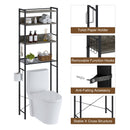 Rolanstar Wooden Freestanding Bathroom Space Saver, 4-Tier Over The Toilet Storage Rack
