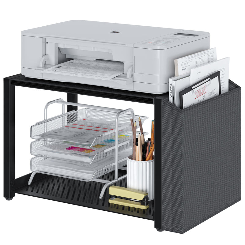 Rolanstar Desktop Printer Stand with Storage Bag Black