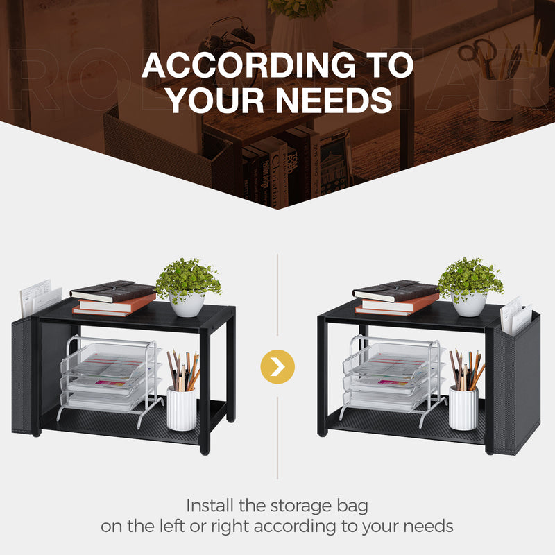 Rolanstar Desktop Printer Stand with Storage Bag Black