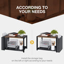 Rolanstar Desktop Printer Stand with Storage Bag Brown