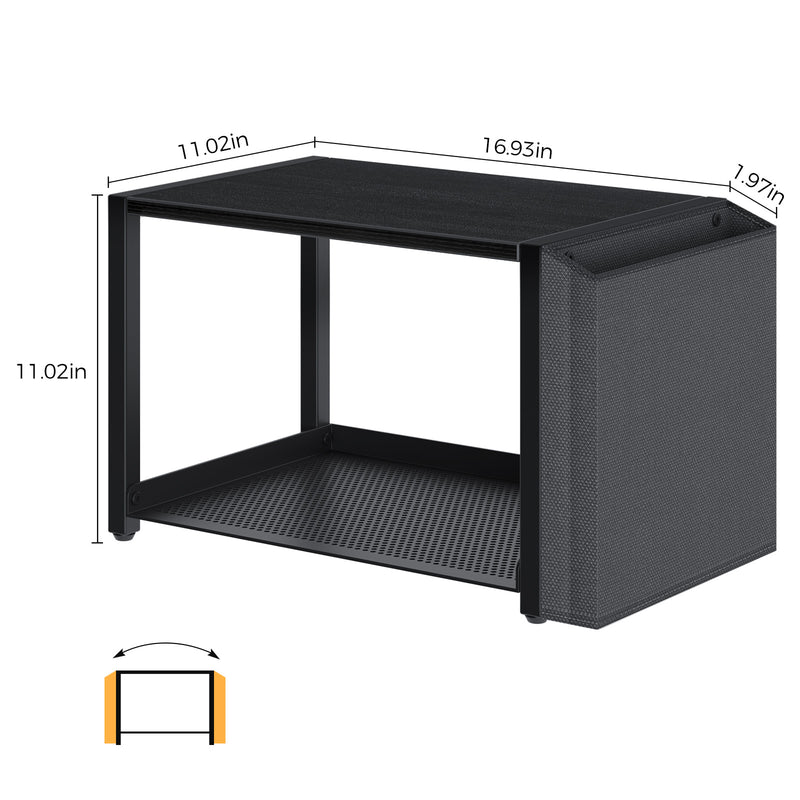 Rolanstar Desktop Printer Stand with Storage Bag Black
