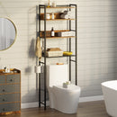 Rolanstar Wooden Freestanding Bathroom Space Saver, 4-Tier Over The Toilet Storage Rack