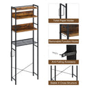 Rolanstar Wooden Freestanding Bathroom Space Saver, 4-Tier Over The Toilet Storage Rack