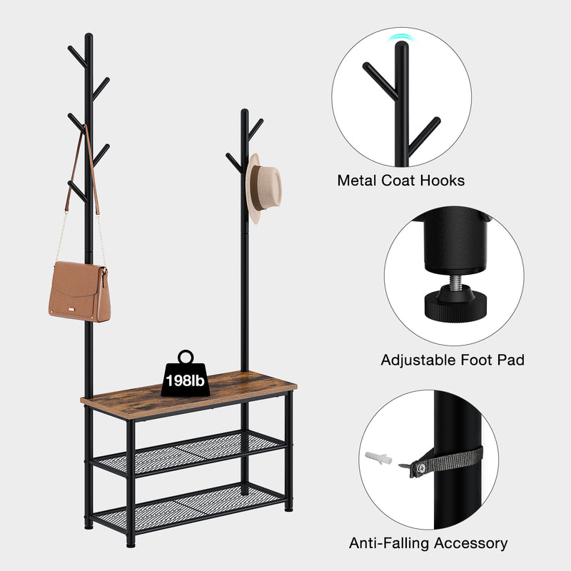 Rolanstar 5-tier Shoe Rack with Foldable Storage Bin