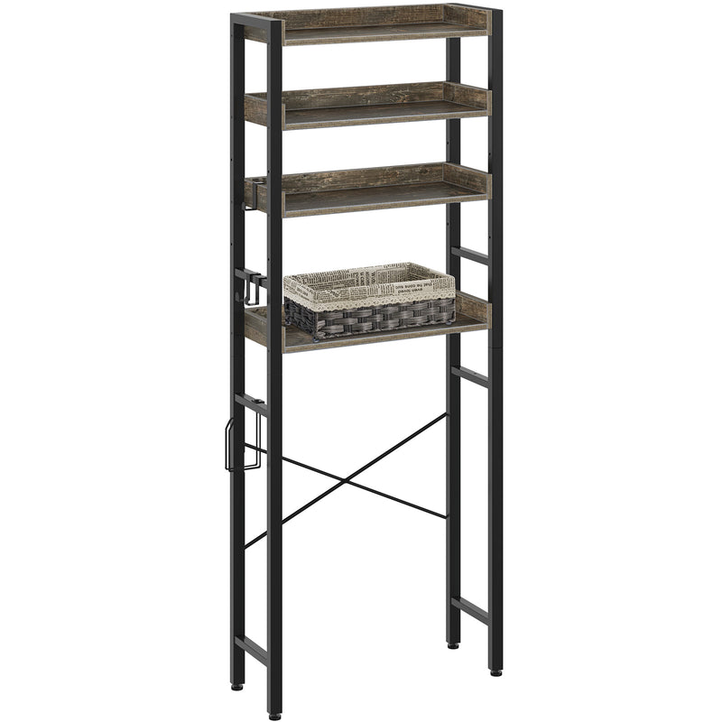 Rolanstar 4-Tier Over The Toilet Storage Rack With Basket