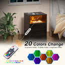 Seventable Nightstand with Wireless Charging Station and LED Lights