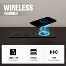 Seventable Nightstand with Wireless Charging Station and LED Lights