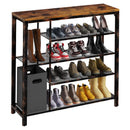 Rolanstar 5-tier Shoe Rack with Foldable Storage Bin
