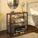 Rolanstar 5-tier Shoe Rack with Foldable Storage Bin