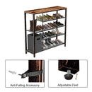 Rolanstar 5-tier Shoe Rack with Foldable Storage Bin