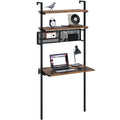 Rolanstar Wall Mounted Computer Desk with Storage Shelf