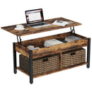 Rolanstar Coffee Table, Lift Top Coffee Table with Storage Shelves and Hidden Compartment