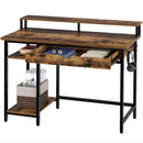 Rolanstar Computer Desk with Monitor Stand and Drawers 47 Inch