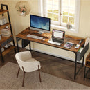 Rolanstar Computer Desk with Power Outlet, Side Storage Bag and Iron Hooks 63 Inch
