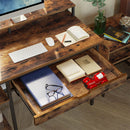 Rolanstar Computer Desk with Monitor Stand and Drawers 47 Inch