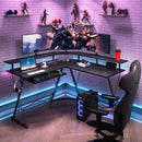 Rolanstar Computer Desk L Shaped with Power Outlet, 54” Reversible