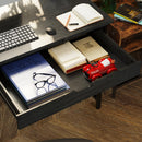 Rolanstar Computer Desk with Storage Shelf, Drawer and Iron Hooks 39 Inch