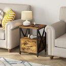 Rolanstar Farmhouse Nightstand with Wireless Charger, USB Port and Power Outlet