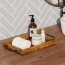 Rolanstar Large Wooden Nesting Serving Trays Set of 2