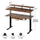 Rolanstar Height Adjustable Dual Motor Standing Desk with Drawer, USB Charging Ports and Hooks 55 Inch