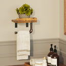 Rolanstar Wall Mounted Toilet Paper Holder with Wood Shelf