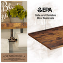 Rolanstar Wall Mounted Double Roll Toilet Paper Holder with Wood Shelf